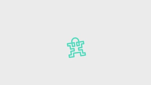 Minimalist Line Art Drawing Animation of a Running Figure