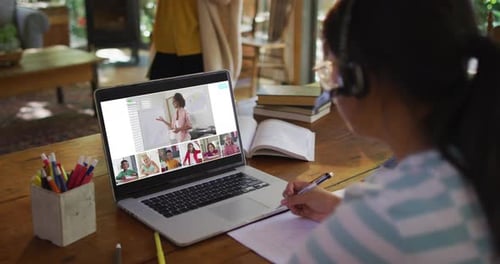 Child Learning Online with Video Call