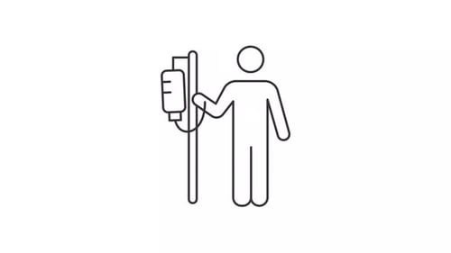Animated IV Drip Patient Medical Icon