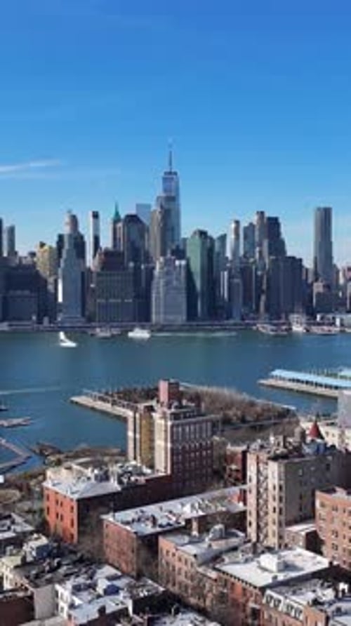 New York Skyline At Manhattan In New York United States.