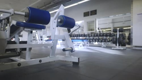 Weight Lifting Machines in Empty Gym Facility