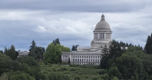 Cloud cover over capitol building | Washington