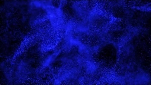 Abstract Blue Particle Swirl Background Loop
