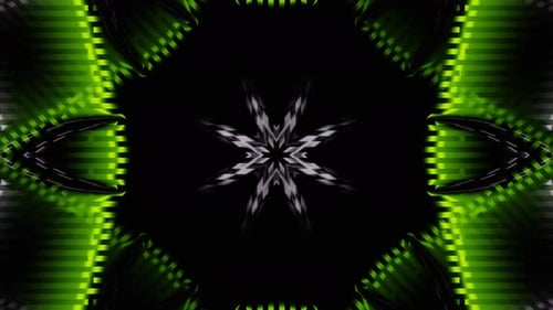 Abstract Green and White Neon Curve Slow Waves Vj Loop Animation