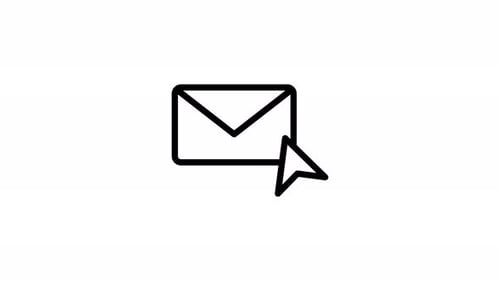 Message — Icône animée en ligne — Alpha Channel — 4K