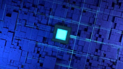 Circuit imprimé avec composants à transistors électroluminescents mettant en valeur la microélectronique avancée