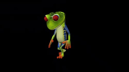 Toon Frog Humanoid Depressed Walk