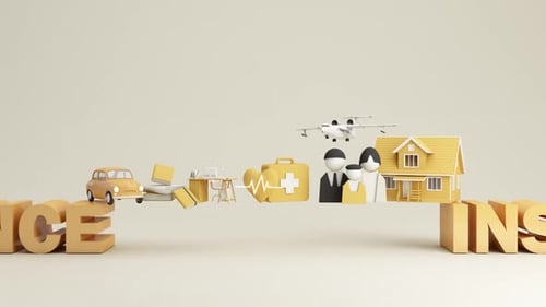 Modern 3D Insurance Concept Reveal Animation