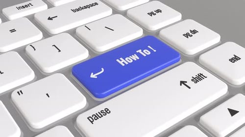 Animated How To ! Keyboard Key With Question Mark.