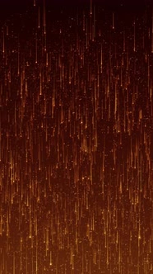 Falling Golden Light Particles Vertical Background Loop