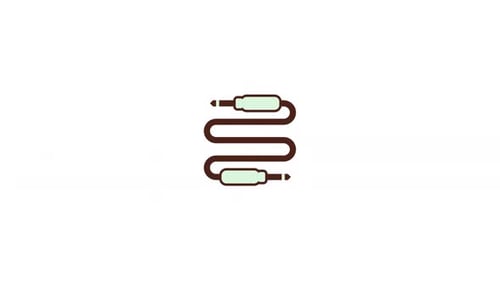 Pulsing Flat Design Audio Jack Cable Icon Animation