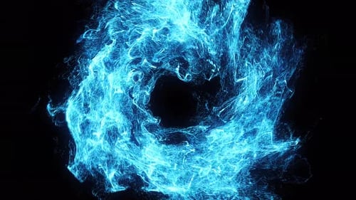 Energetic Blue Particle Logo Reveal Animation