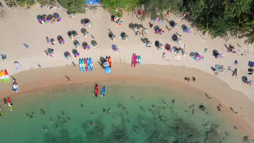 Tourist Beach on Phuket Island in Thailand