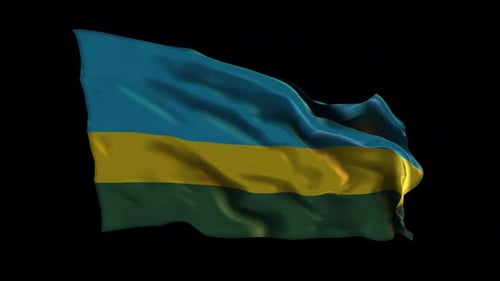 Realistic Waving Rwanda Flag Animation