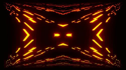 Orange Abstract Light Speed Digital Symmetry Background Vj Loop In 4K