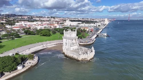 Belem Tower At Lisbon In Lisbon District Portugal.