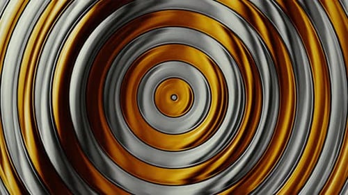 Glossy Circle Gold Silver Lines
