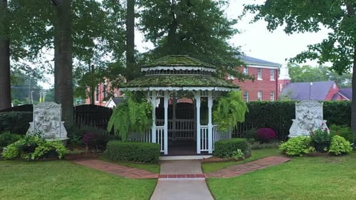 Gazebo Inside The Glover Park In Park Square, Marietta, Georgia, United States. Sideways Shot