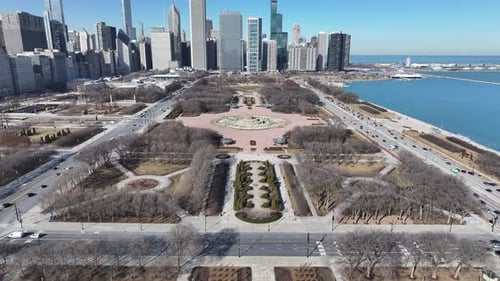 Horizonte de Chicago en Chicago en Illinois, Estados Unidos.