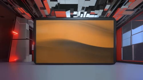 Virtual Sports News Studio Background Loop for a Fast-Paced and Exciting Look