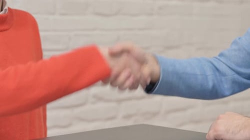 Close up of Shaking Hand after An Agreement