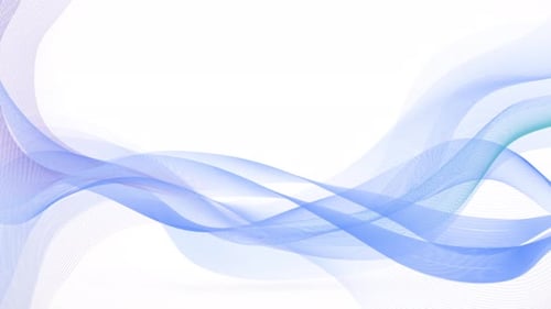 Fluid Abstract Blue Wavy Lines Background Animation