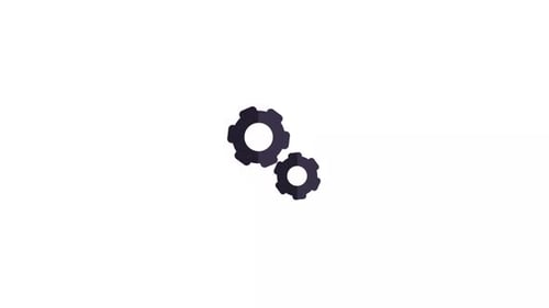 Abstract Connecting Gears Rotation Animation