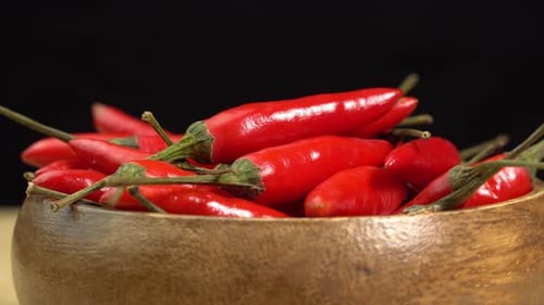Bowl Full of Fresh Red Chili Peppers
