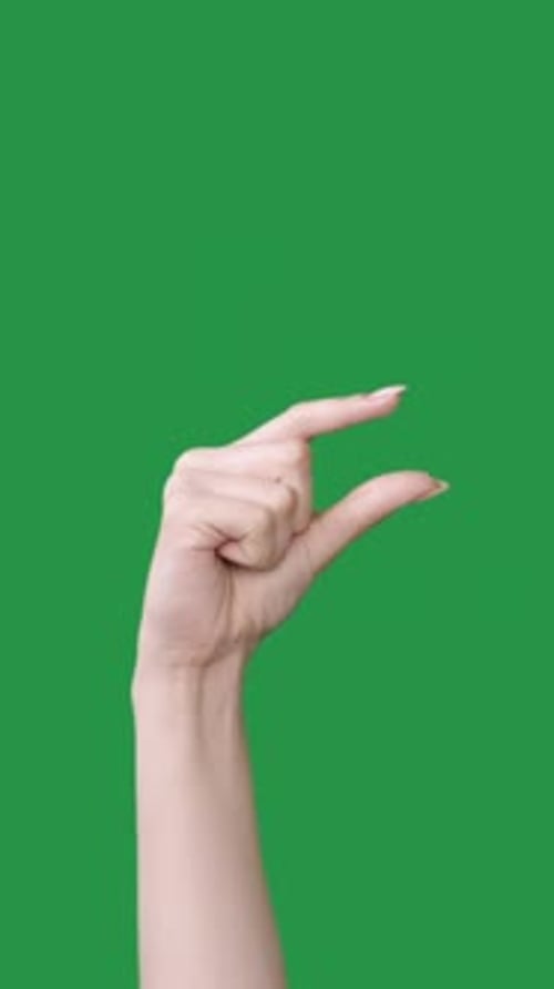 Vertical Small Gesture Finger Measuring Hand Size
