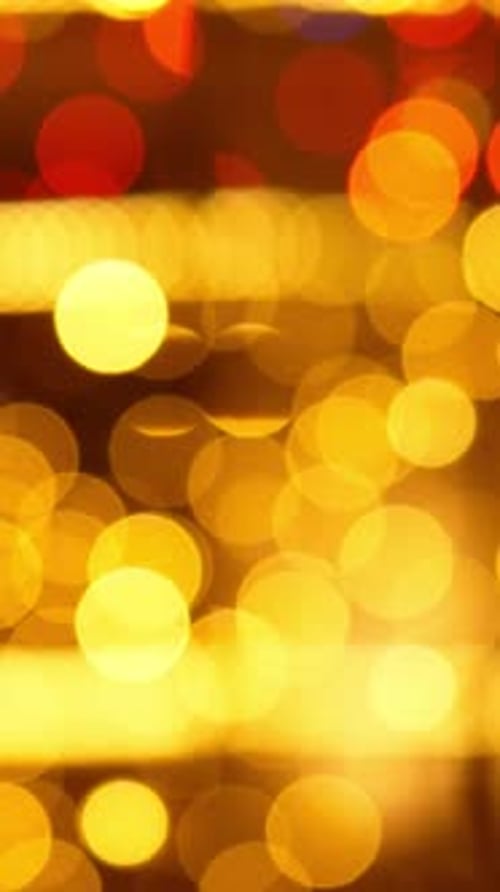 Bokeh lights background, warm, yellow and red