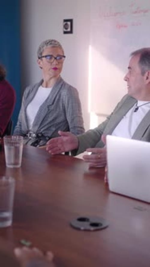 Team of Professional Business People Meeting in the Office Conference Room Modern Workplace