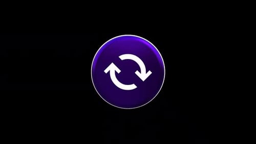 3D Rotating Refresh Loop Icon Animation