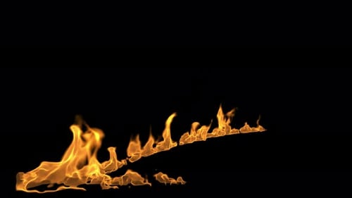 Path of fire ignites a big flame.