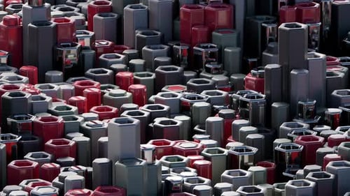 3d Animated Background of Hexagons in a Loop Satisfying Video