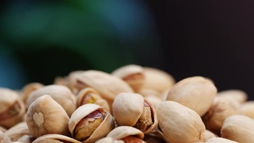 Close-Up of Fresh Pistachios in Shells
