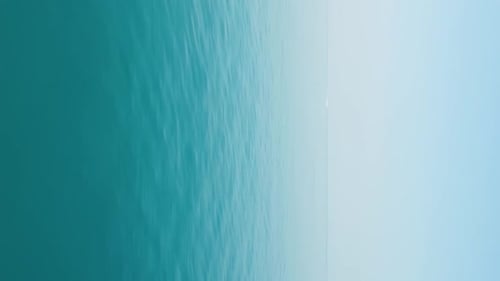 Abstract Aerial Sea Summer Ocean Sunset Nature Background Small Waves on Water Surface in Motion