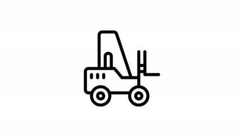 Minimalist Animated Forklift Icon