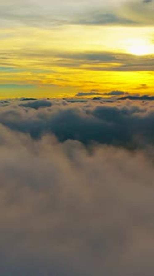 Sunrise Above The Clouds Mountain Horizon Morning Light Sunrise