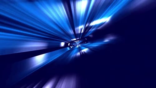 Fast Blue Tunnel Animation Background Video