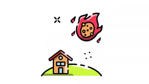 Animiertes Meteor Falls-Symbol mit Alphakanal