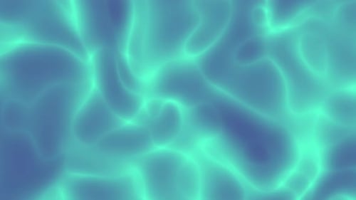 Turquoise abstraite et tourbillons bleus : une œuvre d'art numérique sereine