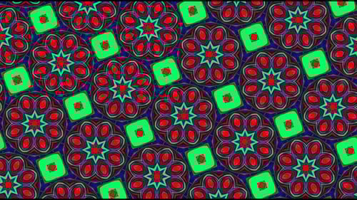 Vibrant Geometric Kaleidoscope Pattern Loop Background