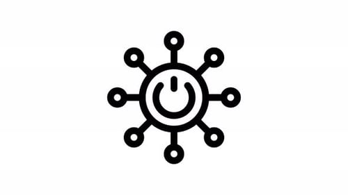 animación de iconos de línea eléctrica