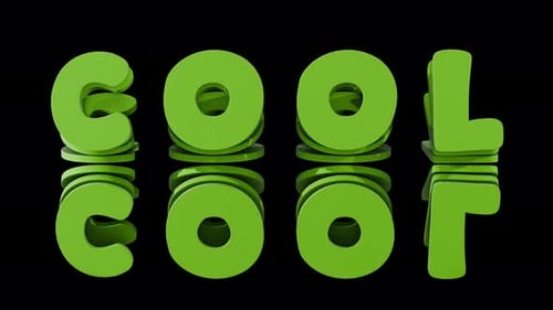 Rotating Cool Lettering on Alpha Channel