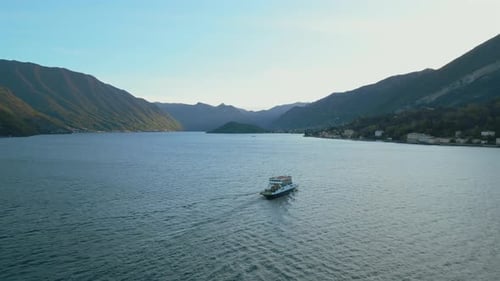 Scenic and Picturesque View of Lake Como Italy Serene Waters Surrounded By Hills