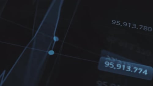 Bitcoin Price in Realtime on Area Chart Double Exposure