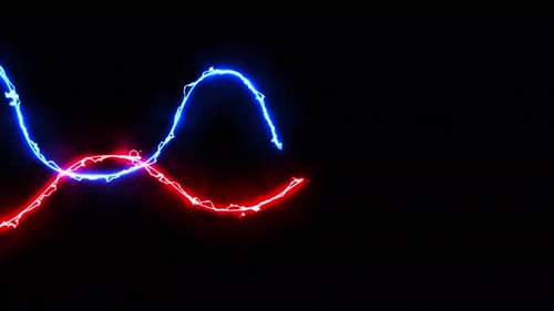 Abstract Background With Glowing Neon Waves,Laser Show, Virtual Reality