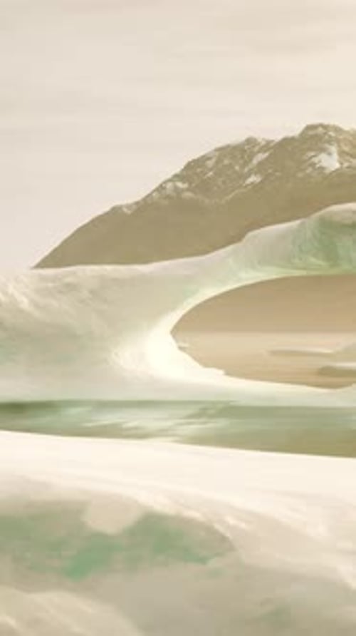 An Iceberg Floating in a Body of Water