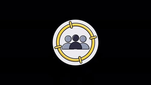 Targeted Audience. Marketing Strategy Concept Animation Video - Transparent