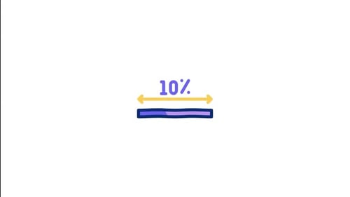 Animated Wavy Line Percentage Indicator in Flat Design Style